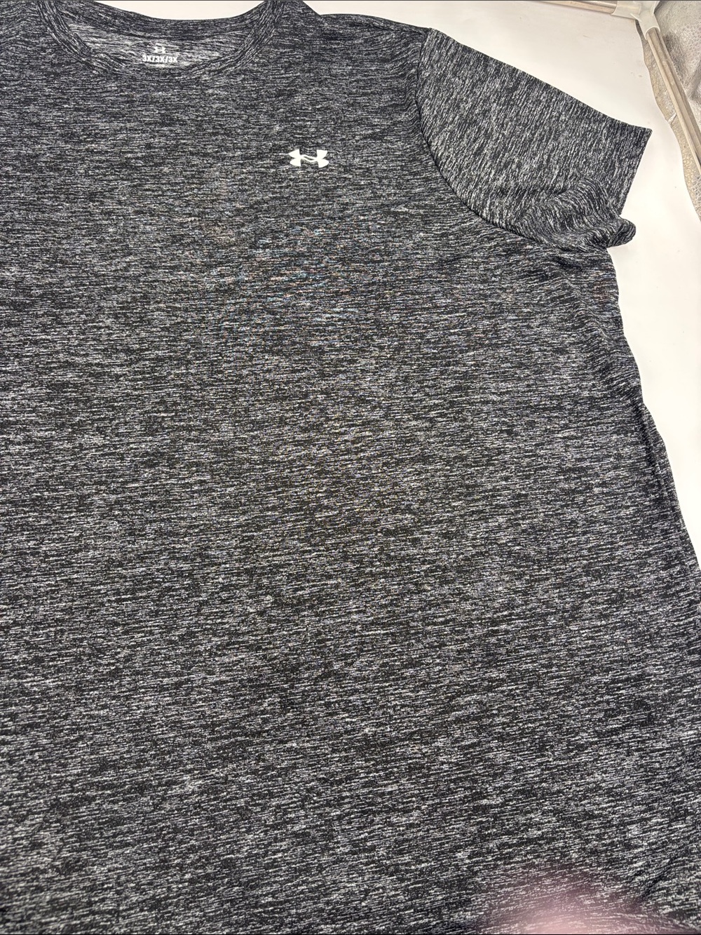 Under Armour Tech Short Sleeve Graphic Tee in Black Twist - Picture 2 of 7